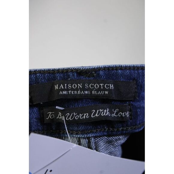 Scotch And Soda Womens Zipper Fly Mid Rise Skinny Ankle Jeans Blue Denim Size 27 - Picture 4 of 6